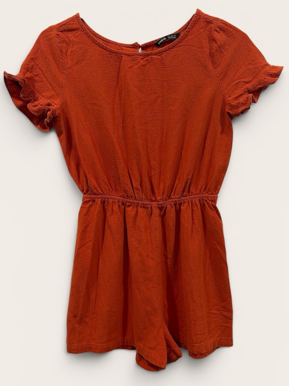 SHEIN Burnt Orange Casual Romper